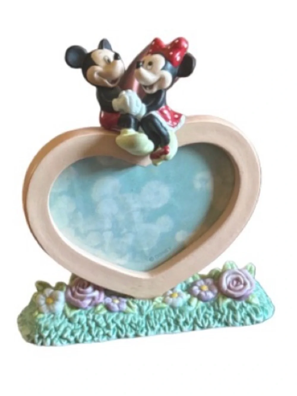 Disney Heart Photo Frame with Mickey & Minnie in Pastel Colors